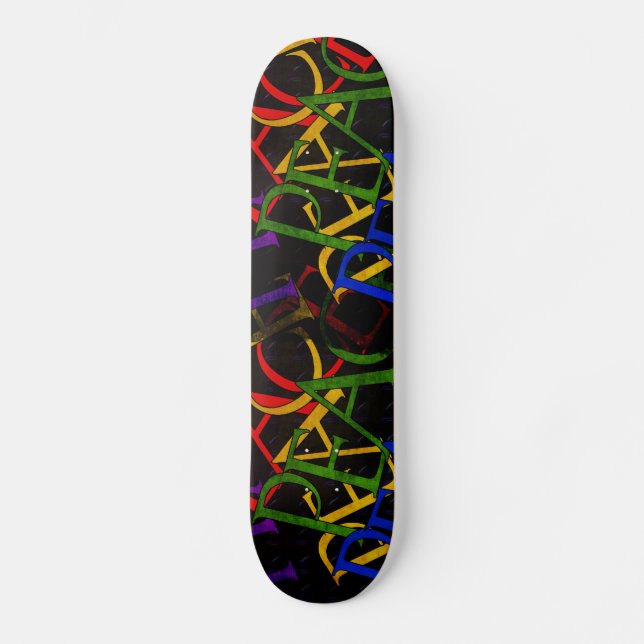 Skateboard Mots de paix (Recto)