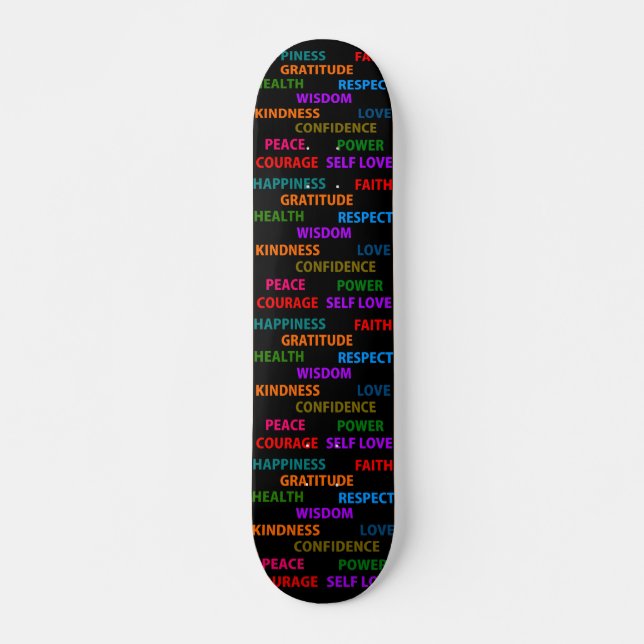 Skateboard Mots positifs (Devant)