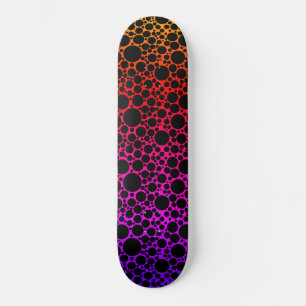 Skateboard Mousse arc-en-ciel noire