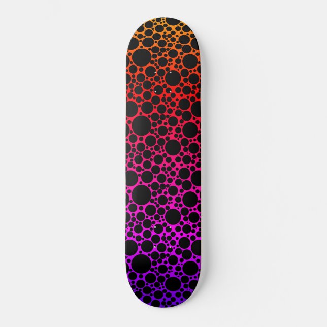 Skateboard Mousse arc-en-ciel noire (Recto)