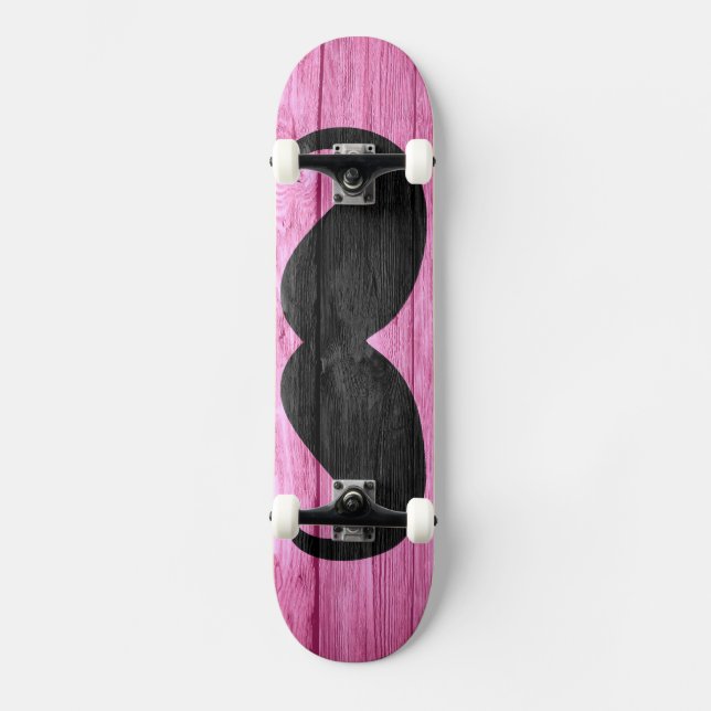 Skateboard Moustache bois Vintage (Recto)