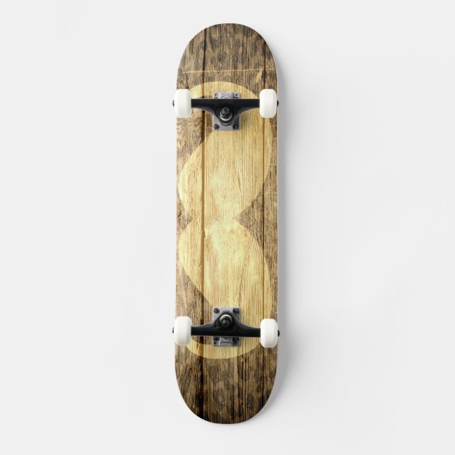 Skateboard Moustache Bois Vintage #2 (Recto)