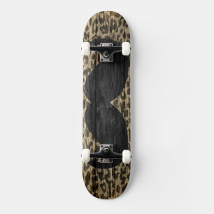 Skateboard Moustache Léopard Vintage #6