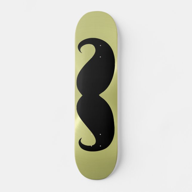 Skateboard Moustache noire amusante 10 (Recto)