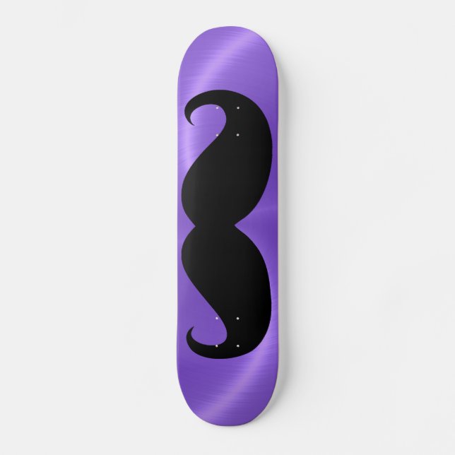 Skateboard Moustache noire amusante 20 (Recto)