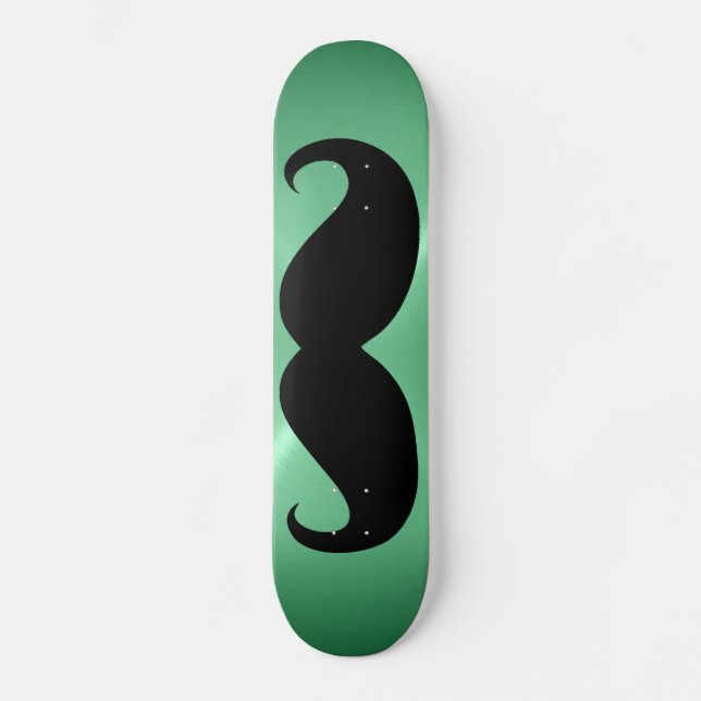 Skateboard Moustache noire amusante 3 (Recto)