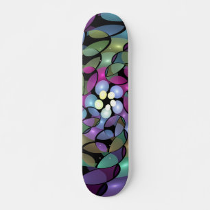 Skateboard Mouvements colorés Abstrait Trippy Fractal Art