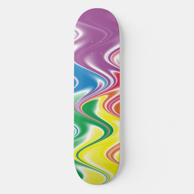 Skateboard Multicolor Abstrait (Recto)