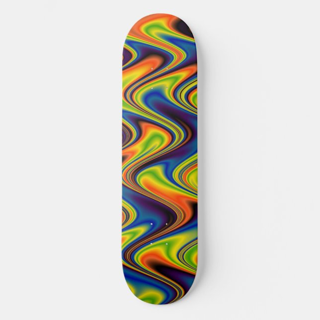 Skateboard Multicolor Abstrait (Recto)