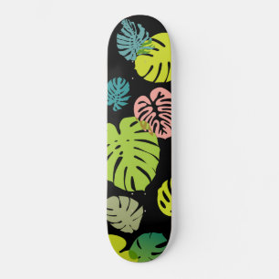 Skateboard Multicolor Feuilles tropicaux 2