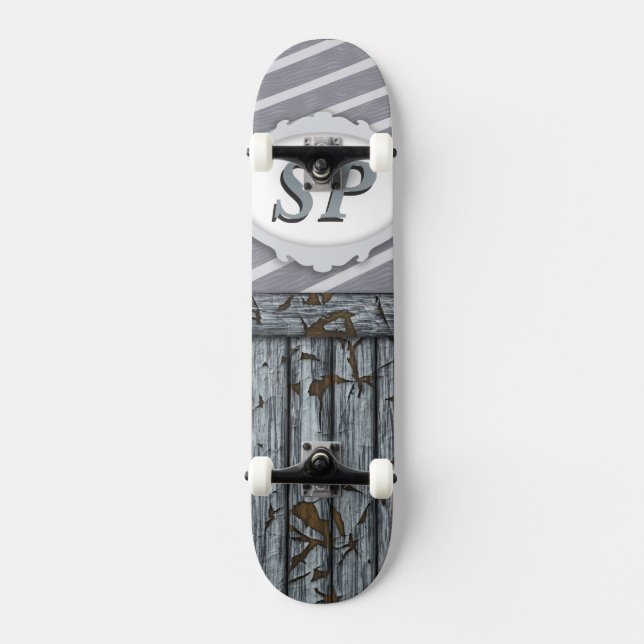 Skateboard Mur maritime - gris (Front)