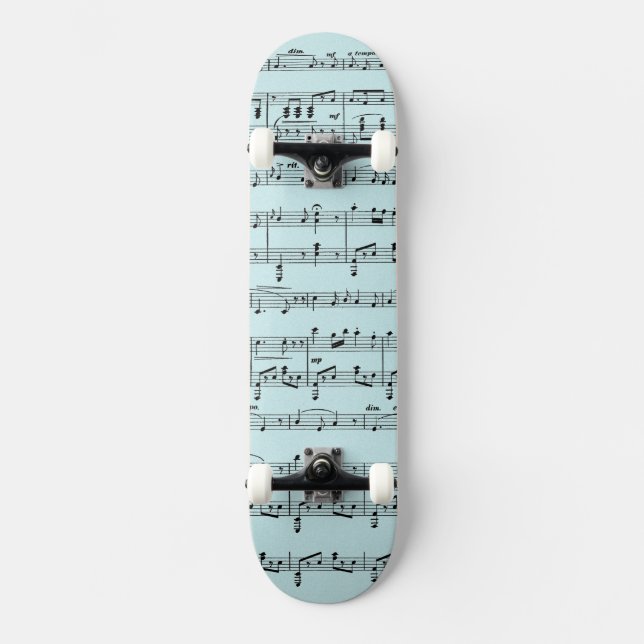 Skateboard Musique Vintage bleu (Recto)
