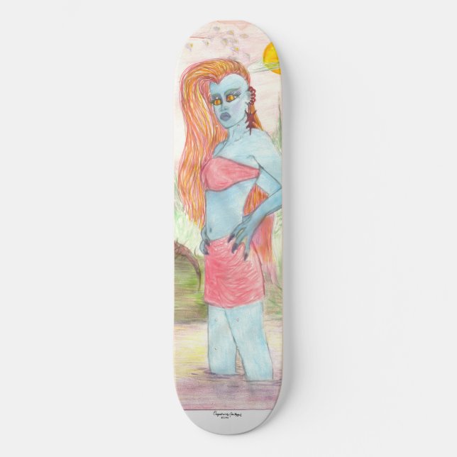 Skateboard Mutant Anna Anastasia Original, Art Signature (Recto)