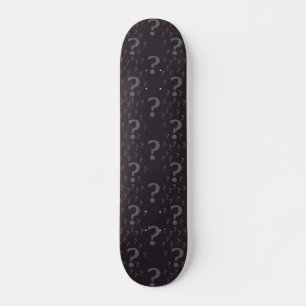 Skateboard Mystère question marque énigme puzzle gris