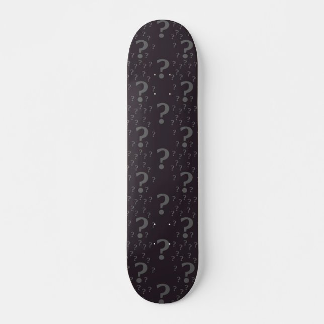 Skateboard Mystère question marque énigme puzzle gris (Devant)