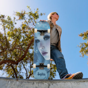 Skateboard Mystical Ice Queen - Imaginaire Winter Goddess Art