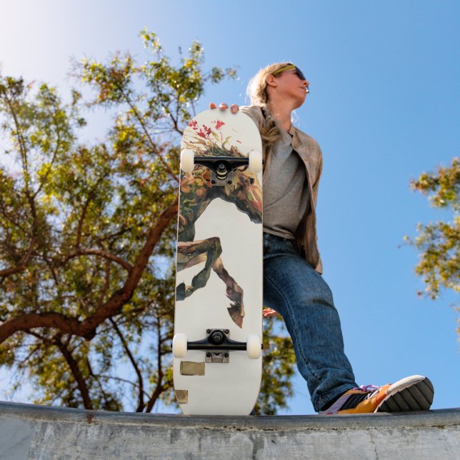 Skateboard Nature Botanique Cheval Floral Jumping (Extérieur 1)