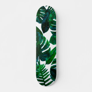 Skateboard Nature tropicale Monstera aquarelle Peinture, Bota
