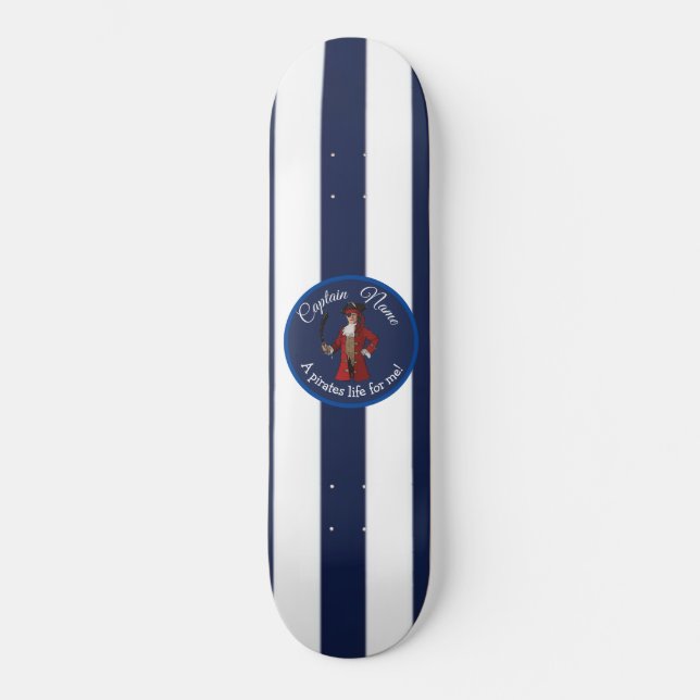 Skateboard Nautical Blue Boy Pirate (Recto)