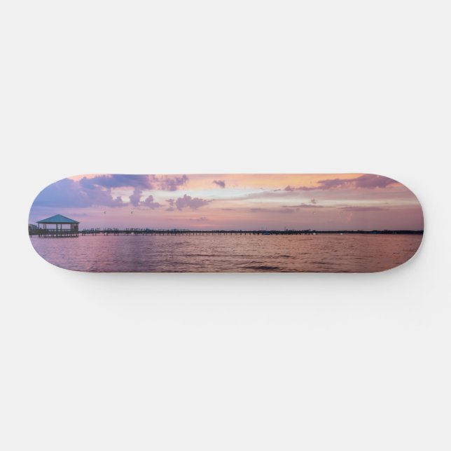 Skateboard Navarre Beach Magie Heure Coucher de soleil violet (Horz)