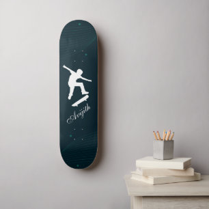 Skateboard Navy Blue Simple Modern Custom Skate