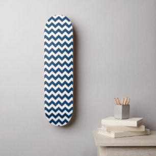 Skateboard Navy Zigzag, Navy Chevron, Motif géométrique