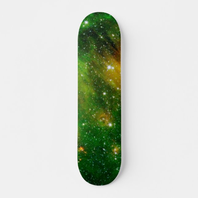Skateboard Nébuleuse de gaz vert GL490 - Photo spatiale de la (Devant)