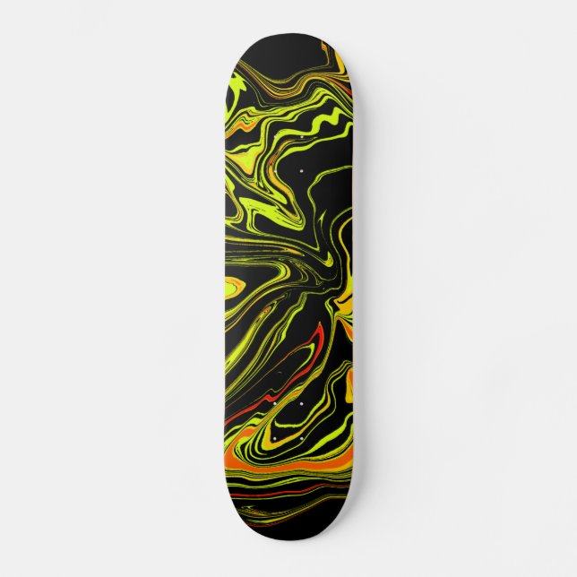 Skateboard negra con amarillo (Recto)