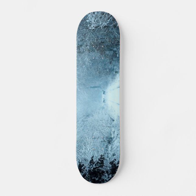 Skateboard Neige de Noël sur les voies ferrées (Recto)