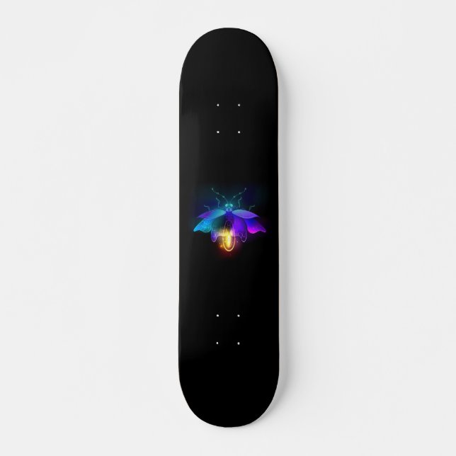 Skateboard Neon Firefly sur noir (Devant)