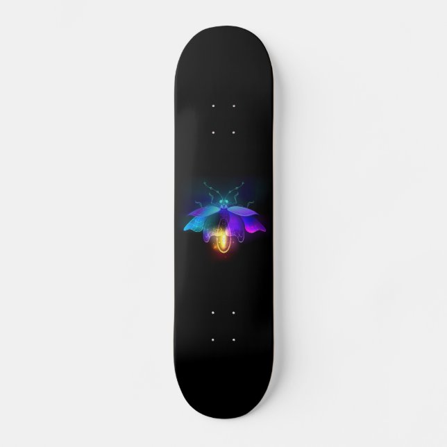Skateboard Neon Firefly sur noir (Recto)