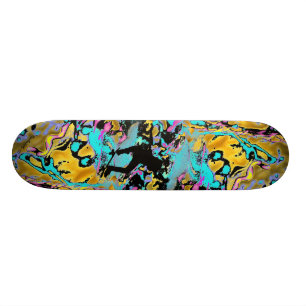 Skateboard néon frénétique