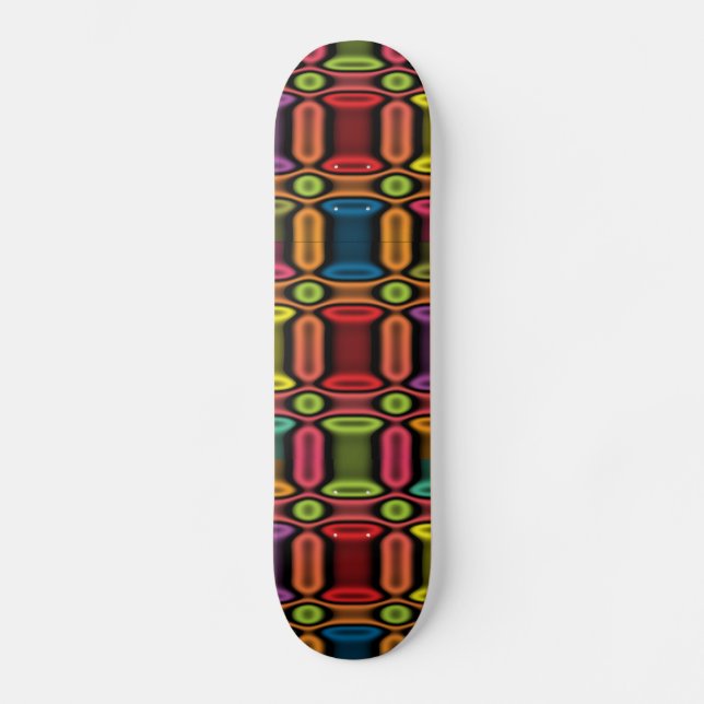 Skateboard Néon géométrique (Recto)