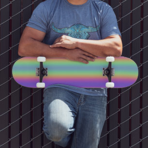 Skateboard Neon Glow Rainbow Striboard