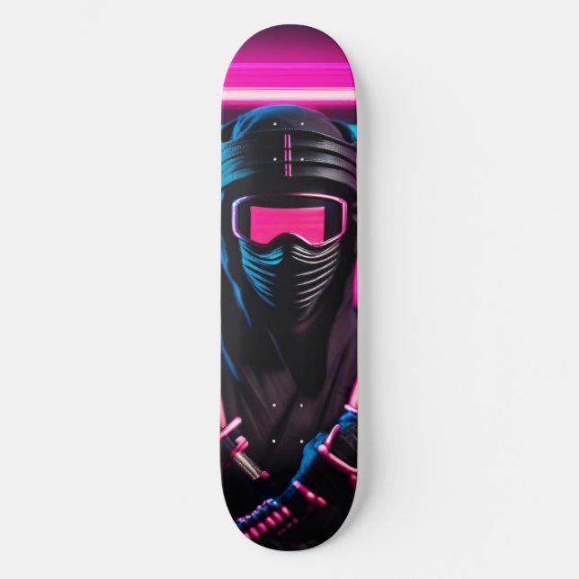 Skateboard néon ninja (Recto)