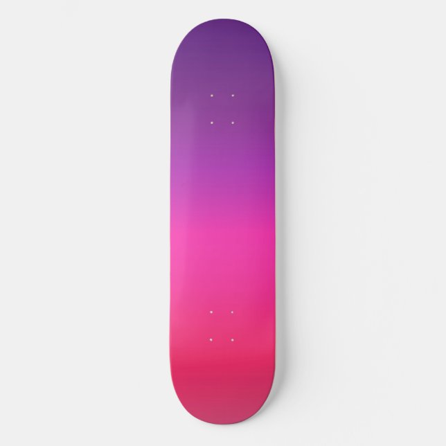 Skateboard Neon Purple et rose ombre design abstrait (Recto)