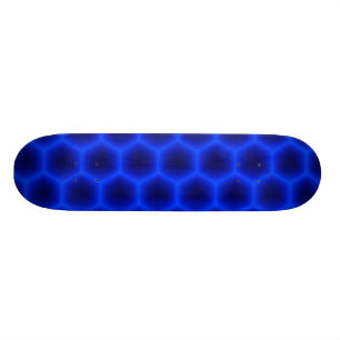 Skateboard Nid d'abeilles 3D bleu