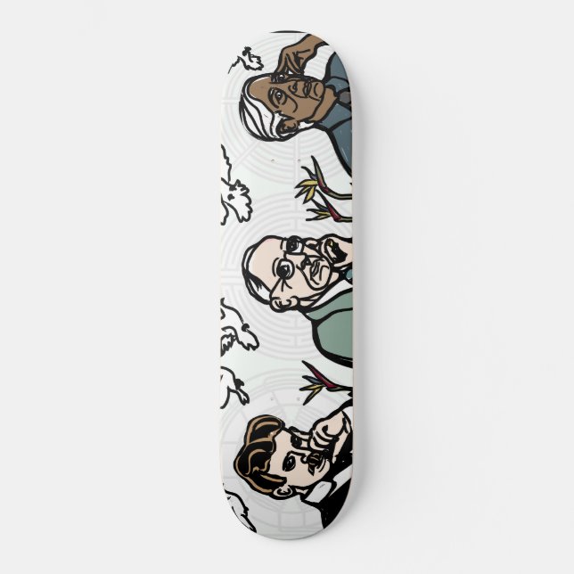 Skateboard Nikola Tesla, Edgar Cayce et Jiddu Krishnamurti (Recto)