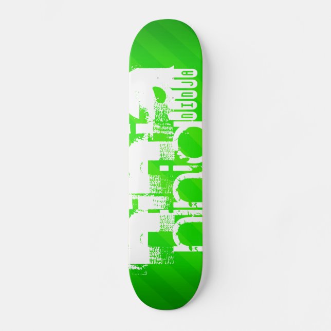 Skateboard Ninja ; Neon Green Stripes. (Recto)