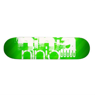 Skateboard Ninja ; Neon Green Stripes.