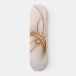 Skateboard Noble Cuivre Et Or Abstrait Art Fractal Moderne