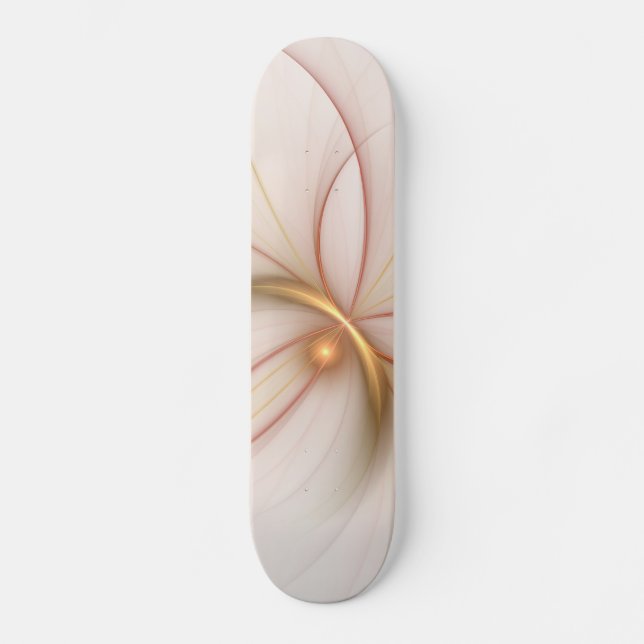 Skateboard Noble Cuivre Et Or Abstrait Art Fractal Moderne (Recto)