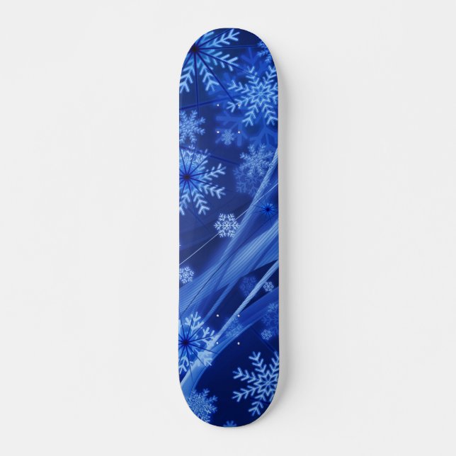 Skateboard Noël des Flèches de neige en hiver (Devant)
