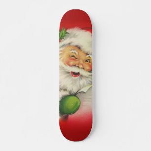 Skateboard Noël du Père Noël vintage