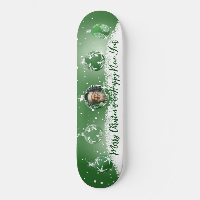 Skateboard Noël vert (Recto)