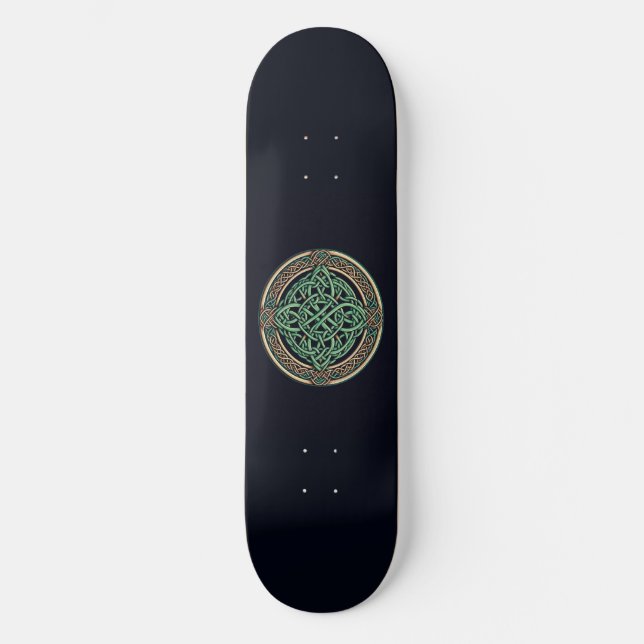 Skateboard Nœud celtique, emblème vert (Recto)