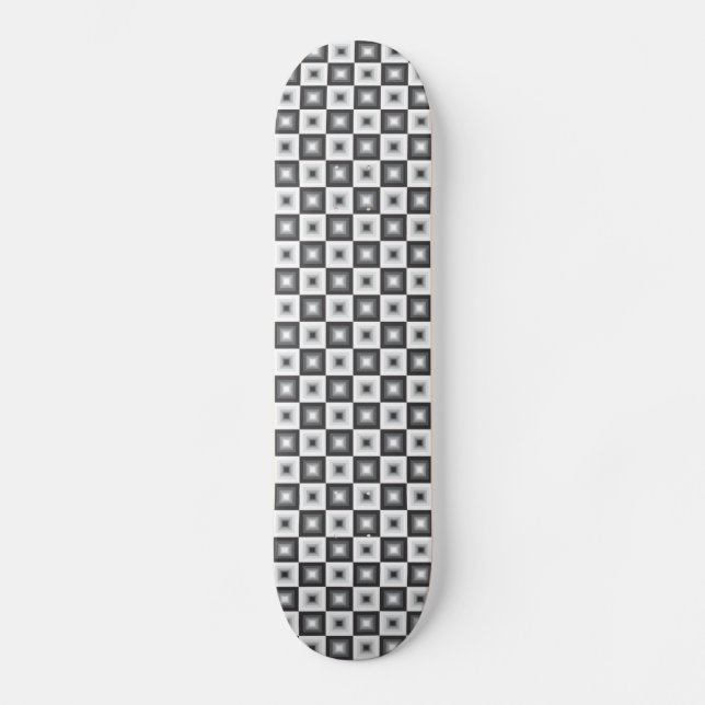 Skateboard noir à blanc et blanc à noir (Recto)