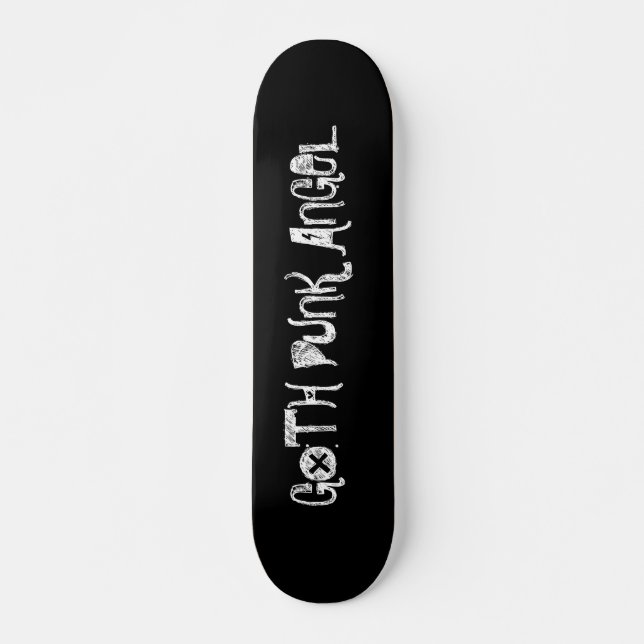 SKATEBOARD NOIR, ANGE DE PUNK DE GOTH (Devant)