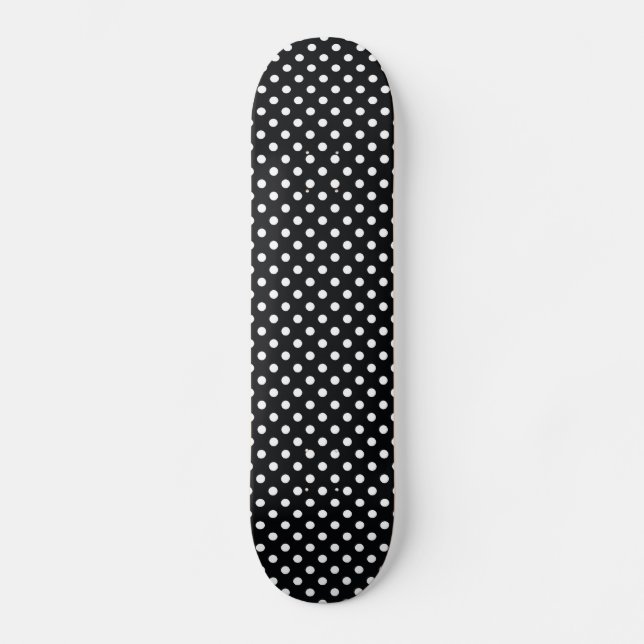 Skateboard Noir avec points blancs (Recto)
