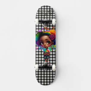 skateboard noir et blanc